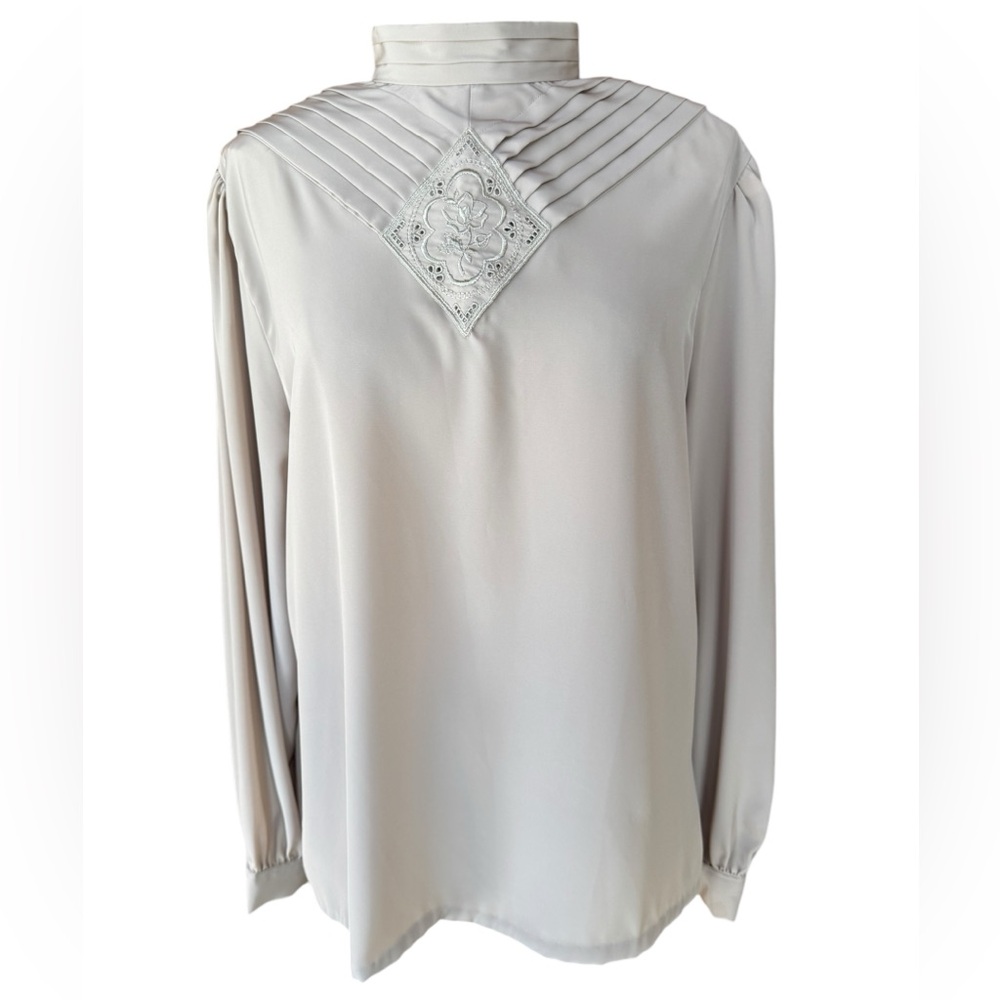 1980s Gailord‎ Mock Turtleneck Blouse